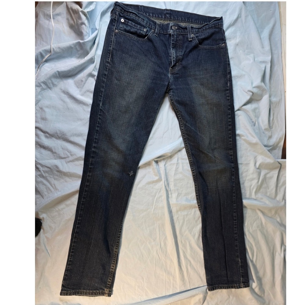 Levi 511 Slim Fit Jeans Dark Wash Denim Blue 34W x 34L Work Wear